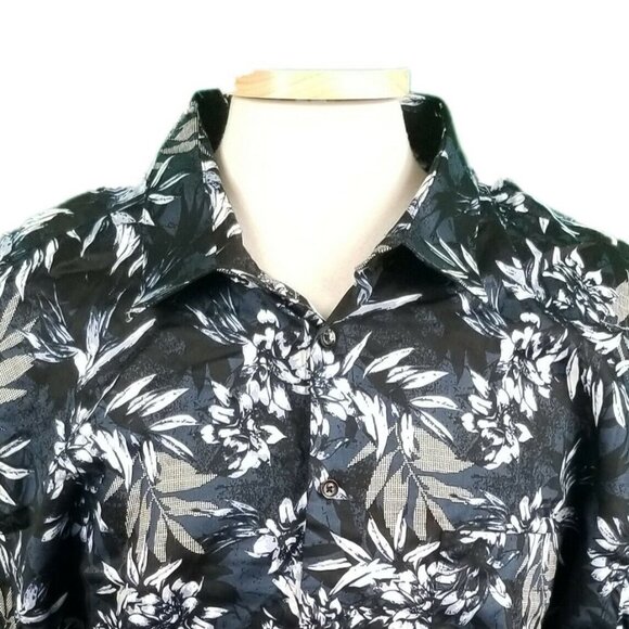 Angelo Litrico 4XL Blue Floral Regular Fit 100% Cotton Made in Italy - Picture 2 of 6